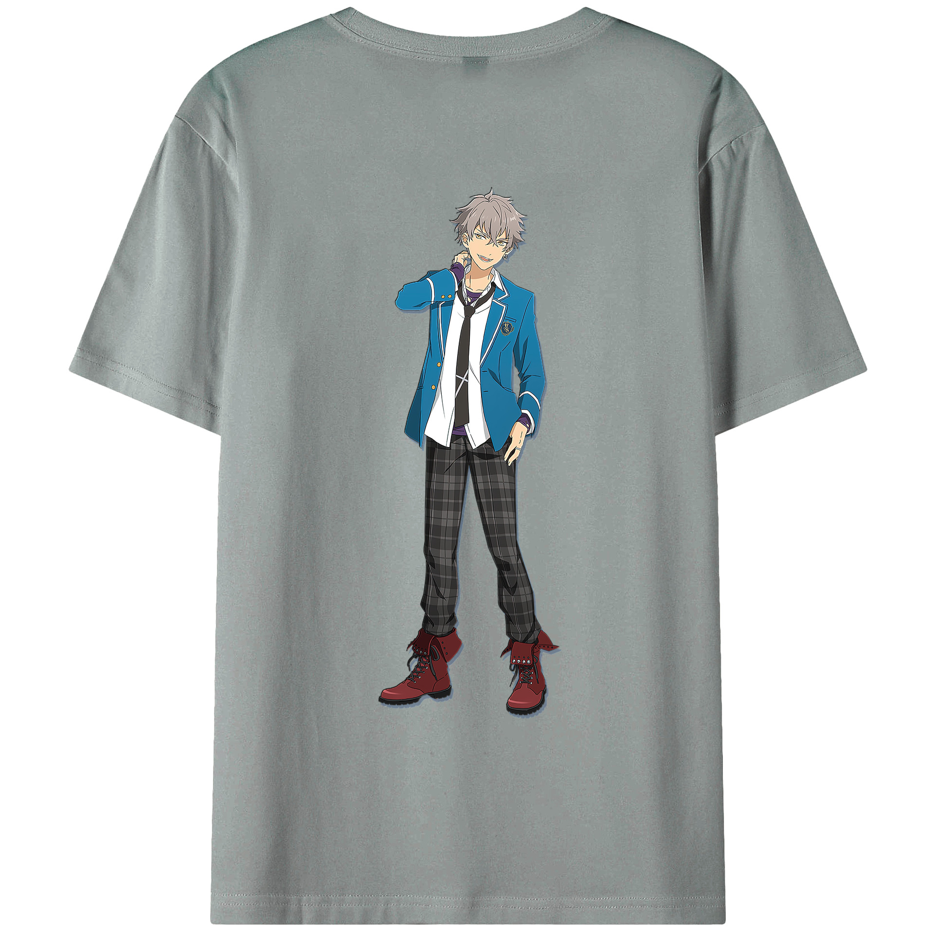 （画像用） あんさんぶるスターズ! Ensemble Stars 綿100％ メンズ半袖Tシャツ（バックプリント） 通気性